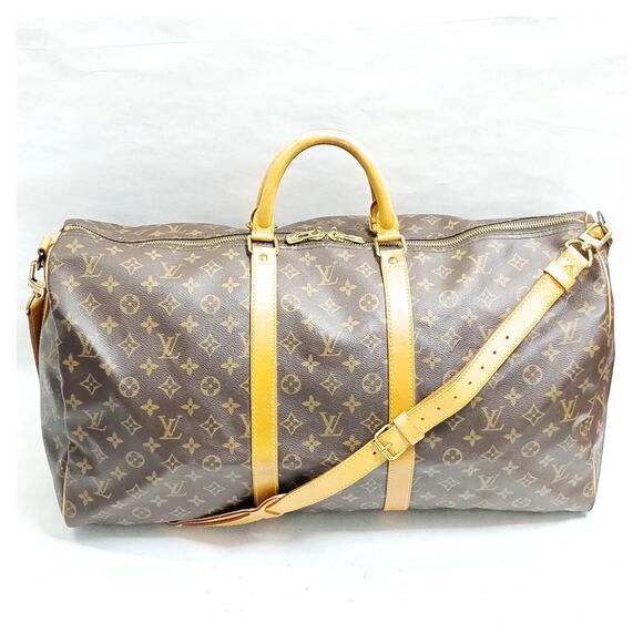 Louis Vuitton Monogram Keepall Bandouliere 55 Boston Bag - Picture 1 of 9